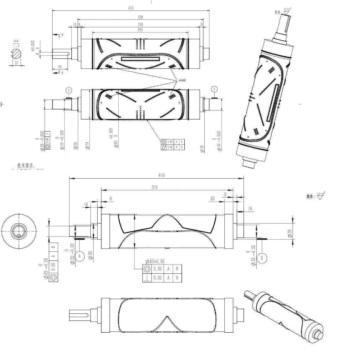 N95 roller drawing